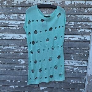 🌟 GABBY ISABELLA Women's Top  SIZE- s/m Surf Blue TOP KNIT 100% Viscose NWT